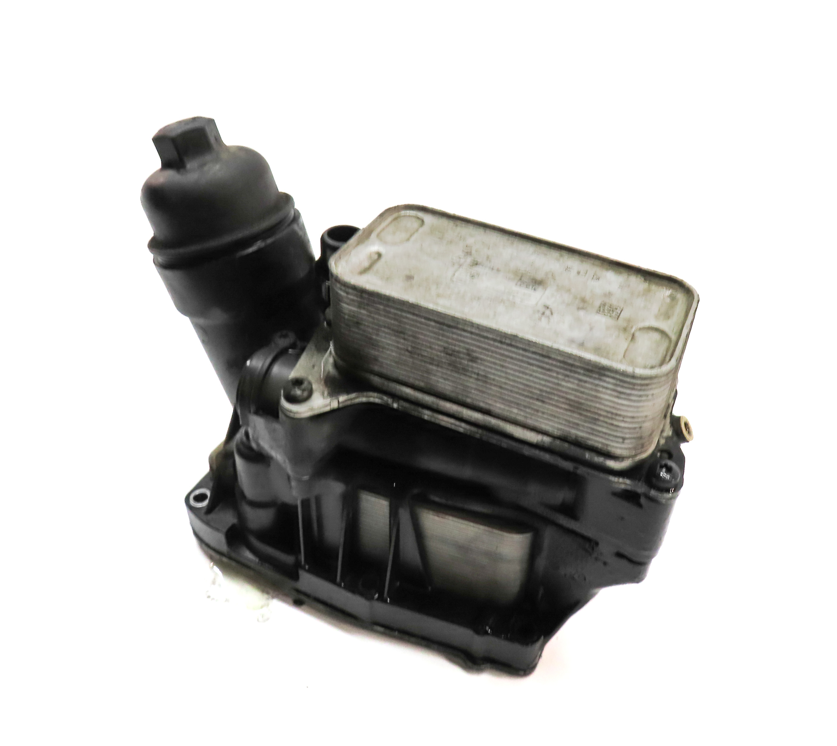 2015 BMW X5 (F15) 3.0L DIESEL (N57T) ENGINE OIL FLUID FILTER HOUSING w/COOLER — exact item pictured